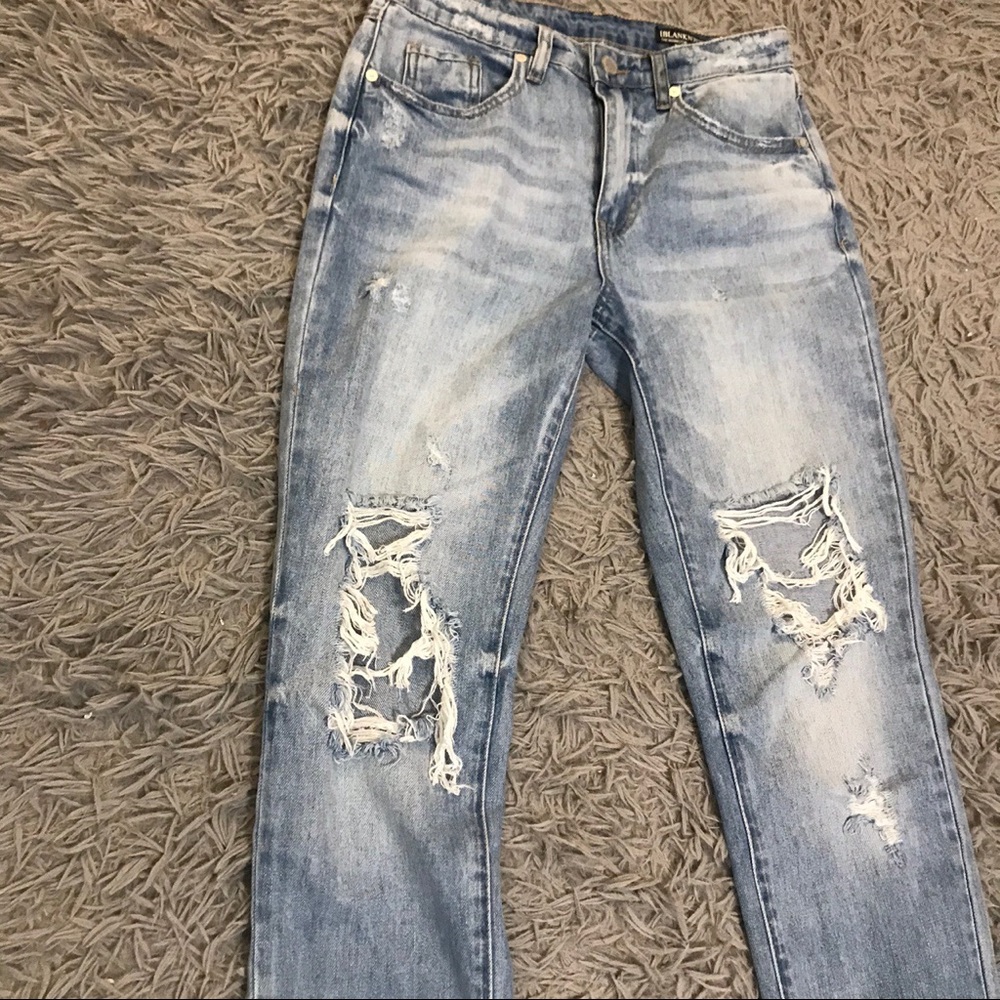 Distressed jeans